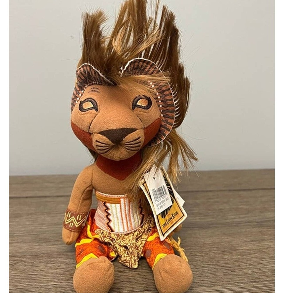 Disney The Lion King Broadway Musical Simba Bean Bag Plush 12" Stuffed Toy NWT
